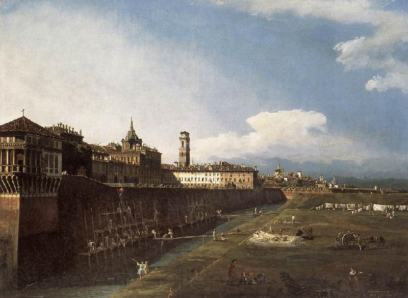 BELLOTTO, Bernardo View of Turin near the Royal Palace Spain oil painting art